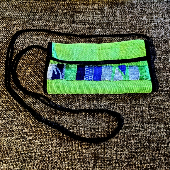 Purse green with stitched accents. Holds alot. Well made, light to carry. NEW! - Picture 1 of 8